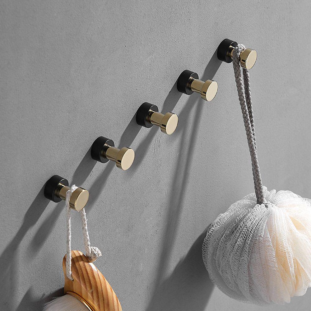 Bathroom&Kitchen Self-Adhesive For Clothes Bag Hat Brass Robe Hook Hanging Rack Wall Hanger Keys Holder