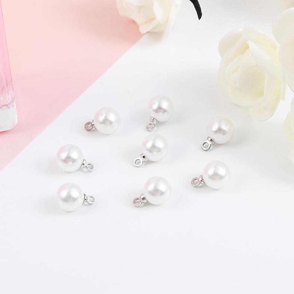 6/8/10 мм круглые пластиковые акриловые бусины белого цвета слоновой кости из АБС-пластика с имитацией жемчуга для изготовления ювелирных изделий