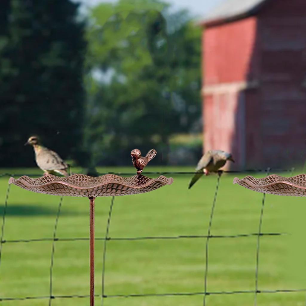 Elegant Outdoor Garden Bird Feeder With Rust Resistant Iron Design Winterproof Watering Station Suitable for Wild Birds