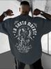Unique Vintage Santa Muerte Line Art Print on Breathable Comfortable 100 Cotton Unisexs T Shirt Great for Summer Hangouts