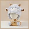 Plush Baby Knitted Hat Breathable Lamb Pullover Cap Cute Ear Protection Hat  Winter