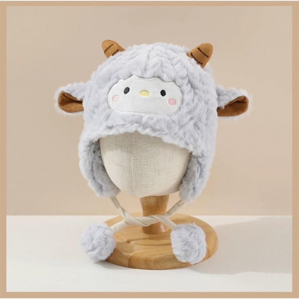 Plush Baby Knitted Hat Breathable Lamb Pullover Cap Cute Ear Protection Hat Winter