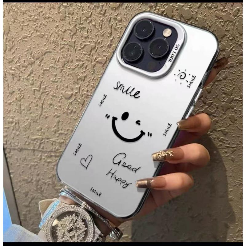Новый модный смайлик подходит для чехла на телефон iphone16 Apple 15promax/14 противоударный 13pro12 тренд