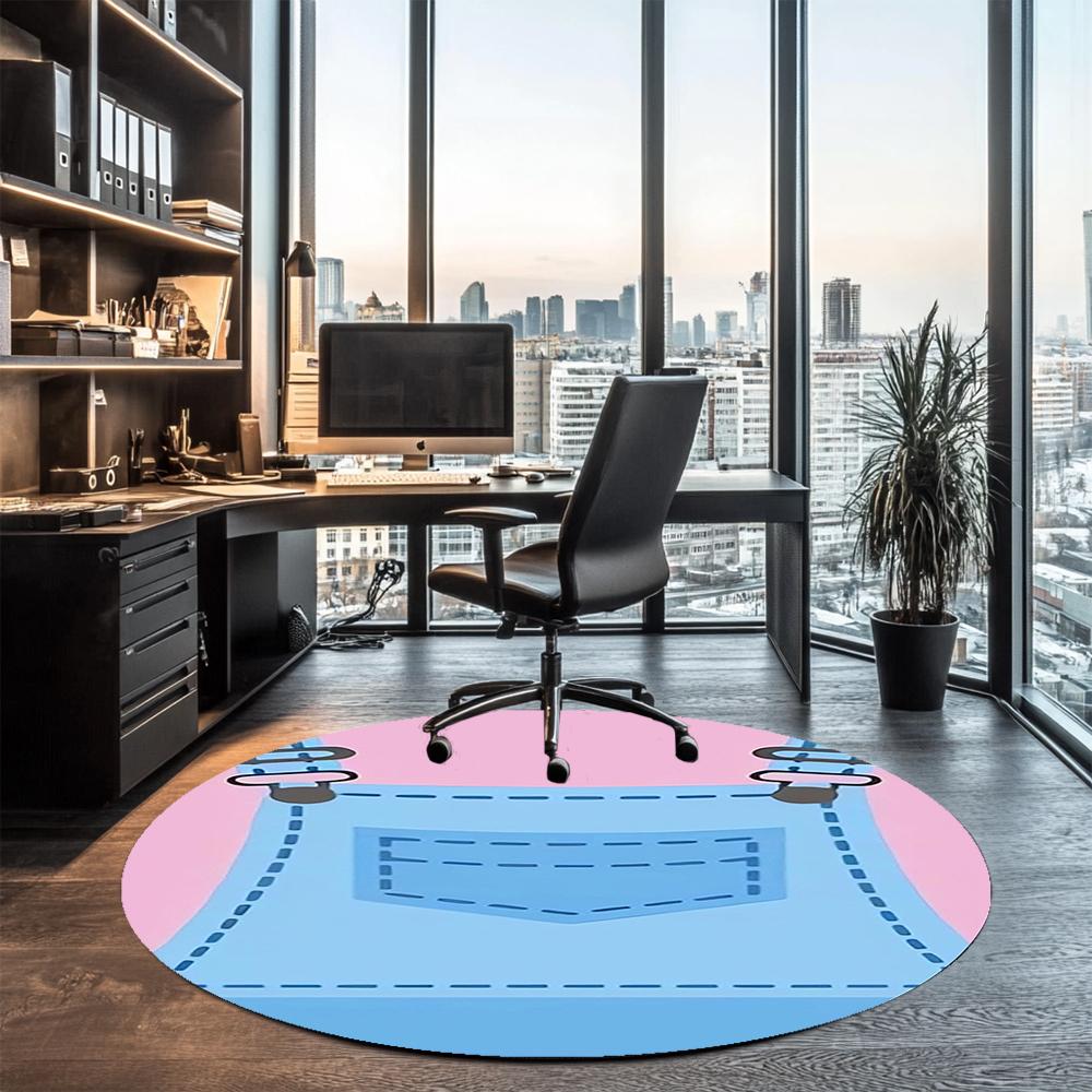 Ms. Rachel Printed Round Rug Carpet Chair Rug Area Rug Entryway Doormats,for Office Chair Living Room Bedroom Kitchen Room.