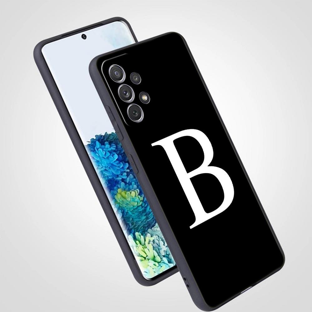 Чехол для телефона с начальной буквой A Z для Samsung Galaxy A17 A07 A55 A35 A25 A15 A05 A33 A31 A23 A21s A13 A41 A73 A53 A51 A71 A03