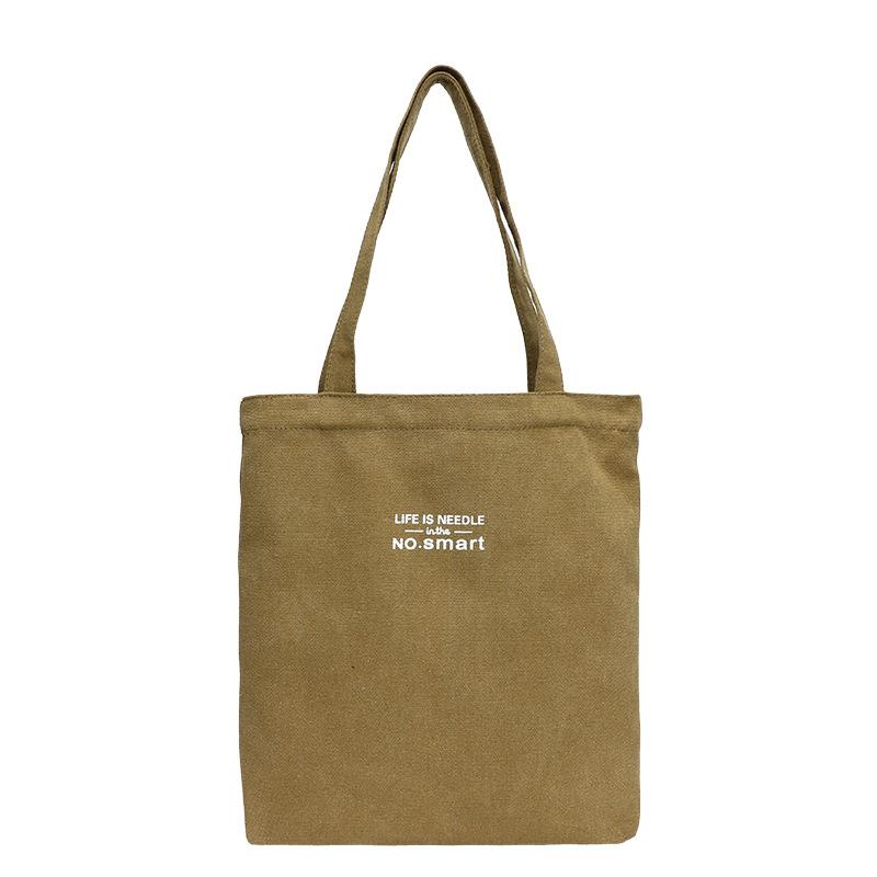 Женская холщовая сумка-тоут, повседневная на плечо, для работы, большая вместимость, с ручками, многофункциональная, большая хозяйственная сумка