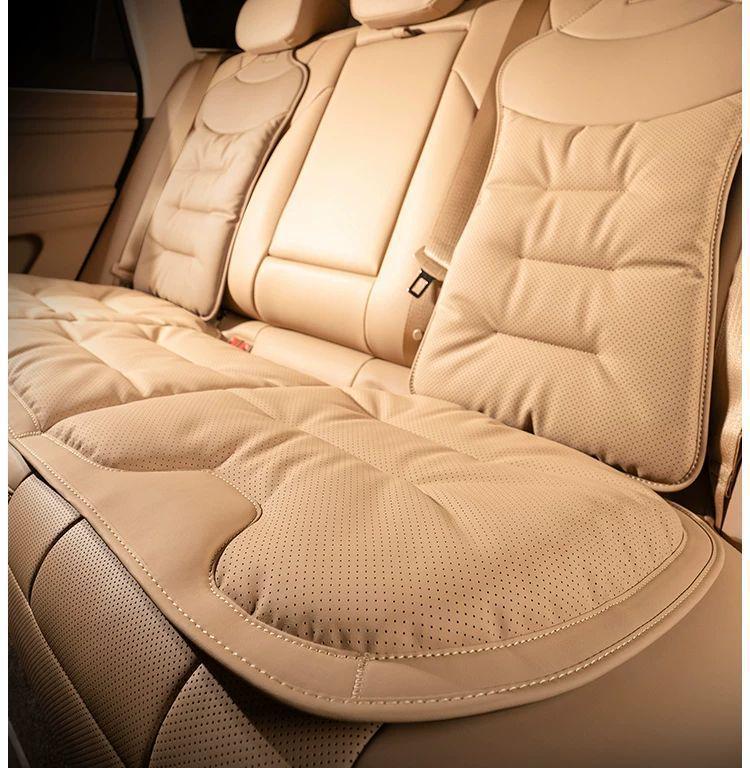 Всесезонная накладка на сиденье автомобиля из кожи наппа для Model 3 - Заднее сиденье