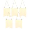 5 Wooden Pennant Hangers 20 X 15 Cm - 2 Tips