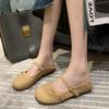 French Mary Jane Shoes Women'S Single Shoes Spring Small Fragrant Sandals Flat Bottom Evening Gentle Small Leather Shoes