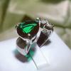 Регулируемый женский набор колец с кольцом из жадеита в форме капли воды и модными цирконовыми украшениями