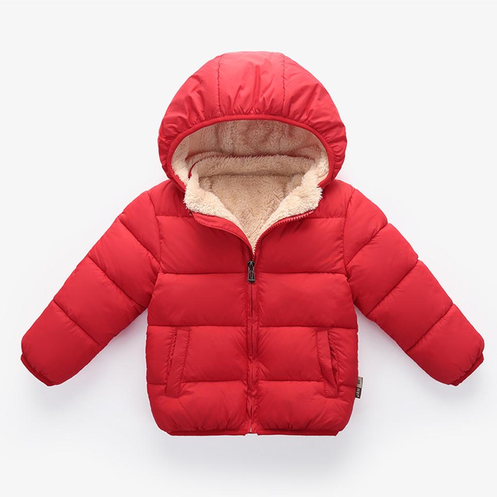 Down Thickened Baby Hooded Jacket And Medium Children's Down Jacket