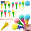 10Pcs Mini Colorful Ice Cream Foam Ball Launcher Catapult Toys for Kids Birthday Party Favors School Rewards