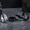 Новое в Металлическое Кольцо-Вертушка Fidget Крутые Кольца для Мужчин Нержавеющая Сталь Вращающаяся Цепочка Снятие Тревоги Вращающееся Кольцо Anillo Antiestres