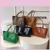 Solid Color Simple Large Capacity Women Casual Woven Tote Bag For Use Daily