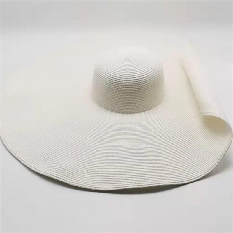 Огромная шляпа от солнца с очень широкими полями, защита от солнца, соломенная шляпа, для путешествий, отпуска, пляжа, для фото, шляпа от солнца, складная
