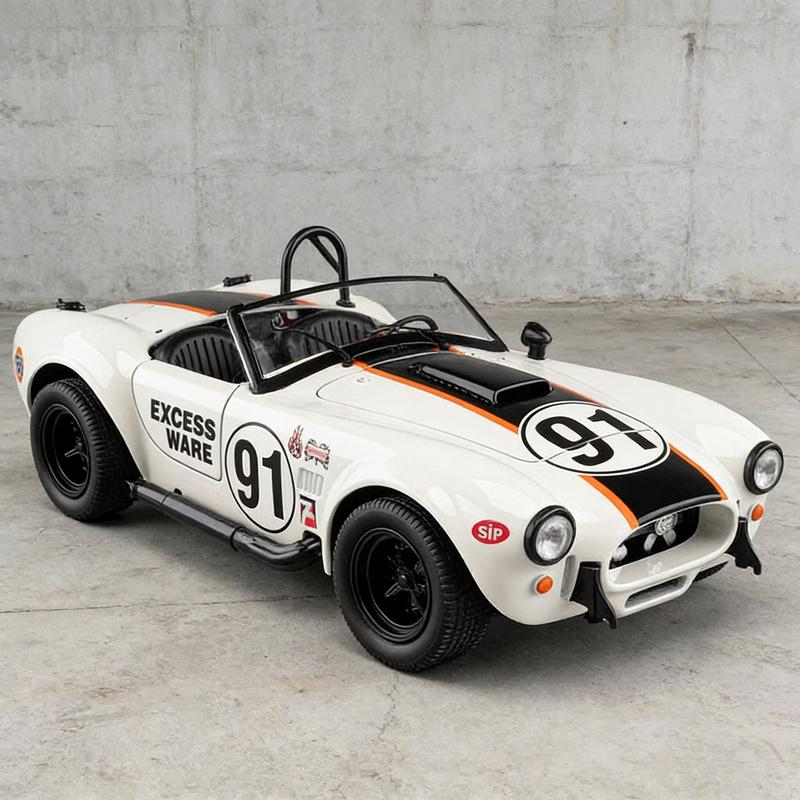 1:22 Shelby Cobra 427 S/C Сплав Спортивный Автомобиль Модель Литьевой Металл Игрушка Классический Ретро Гоночный Автомобиль Автомобили Модель Звук Свет Подарок для Детей