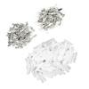 Spade Crimp Terminals Female Male 50Pcs/Each with 100Pcs Insulating Sleeves 2.8mm Silver