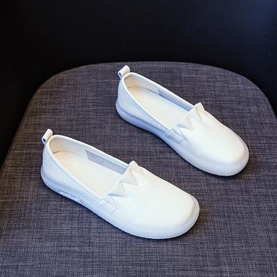 Модные белые кроссовки большого размера из натуральной кожи для женщин, вулканизированная обувь, модная женская легкая удобная повседневная обувь для беременных на плоской подошве