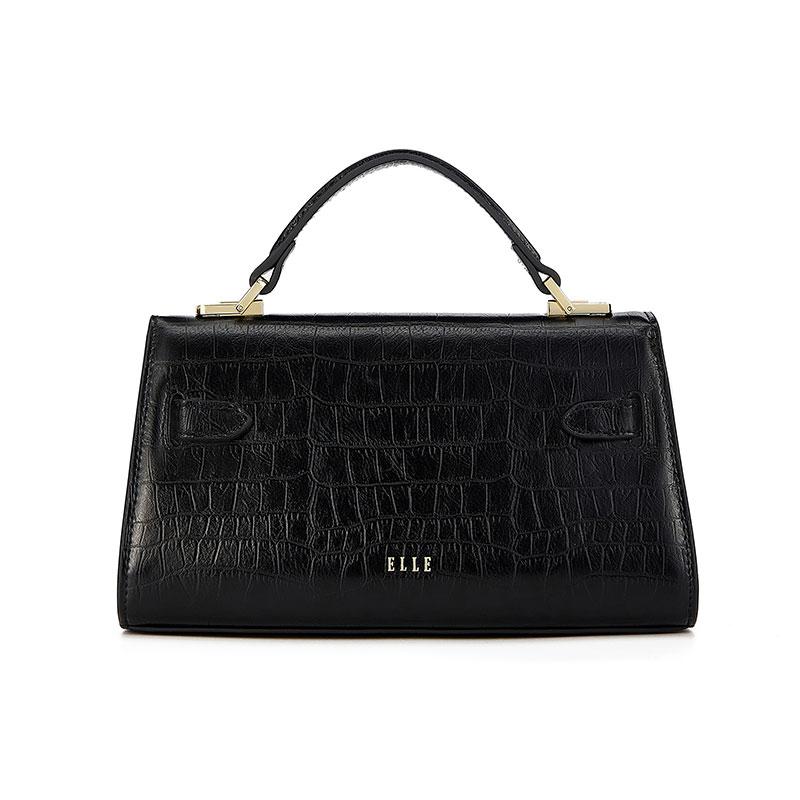 Elle Classic Fashion High-End Kelly Bag Crocodile Pattern Cowhide Handbag Women Handbags E04F1223004