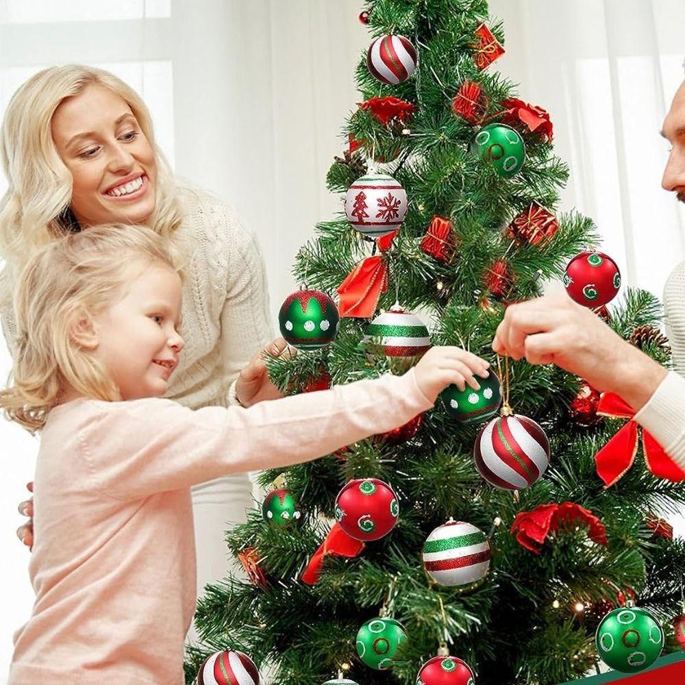 30Pcs/box Electroplated Painted Christmas Balls 6cm Christmas Tree Ornaments Ball  Christmas Party