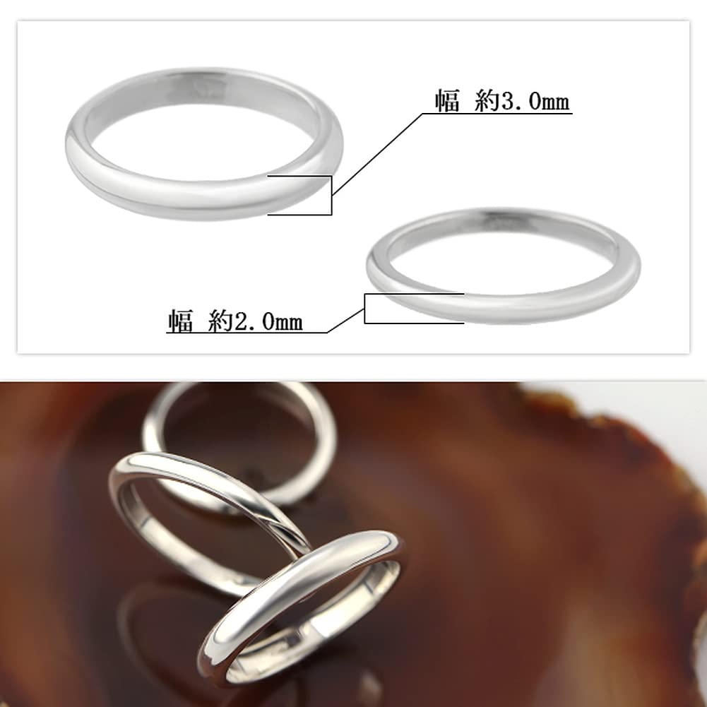 Кольцо из серебра 3 мм Простое Круглое Гладкое Размеры Серебряное Зеркало Идеально для мужчин и женщин [Синдзюку Кура] Кольцо, 5-21 (Размер 7), 925, Полированный, Узкий, Прямой,