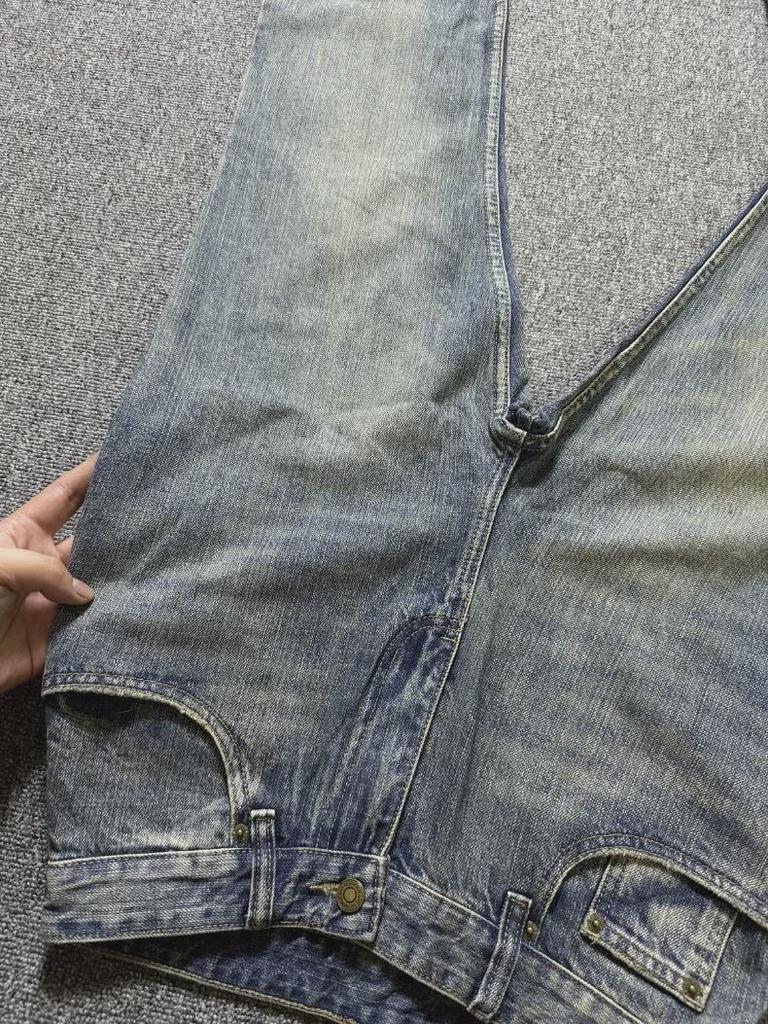 Джинсы-клеш Essential Haute Couture Bootcut из потертого бамбукового хлопка