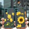 Чехол для телефона с цветами подсолнуха и хризантемами для iPhone 16 15 12 11 13 14 Pro Max XS XR X 15 14 7 8 Plus SE2 Ударопрочная задняя крышка
