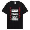 Summer 100% Cotton Unisex T Shirt Tops Japan Style Anime Manga Summer Black Short Sleeve Tshirt Women T-shirt