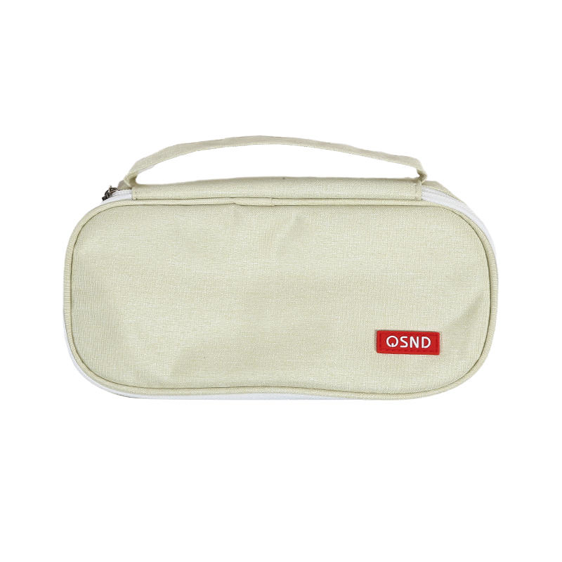 Ручной двухслойный пенал из ткани Оксфорд однотонный студенческий пенал с отделением с зажимом для ручки сумка для хранения школьных канцелярских товаров