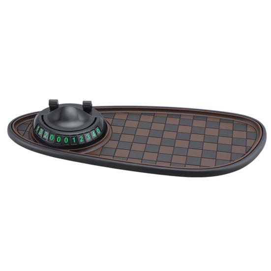 Car Anti Slip Pad Car Phone Holder with Night Glow Number Display Rotatable Dashboard Mount for Most Cars And