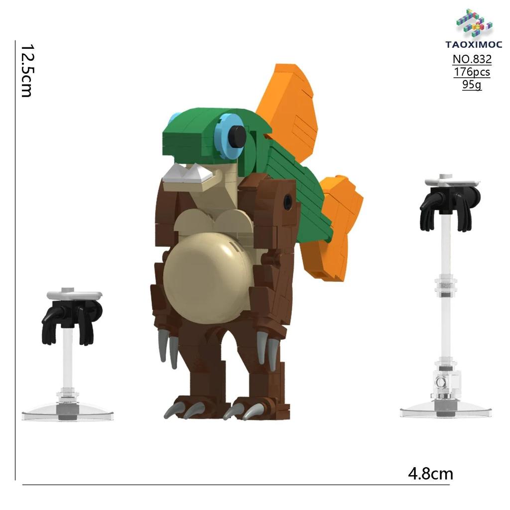 MOC AI Brainrot фигурки животных, кирпичи, Tung tung tung sahur, строительные блоки Lirili Larila Bombardiro Crocodilo Bticks, игрушки, подарки