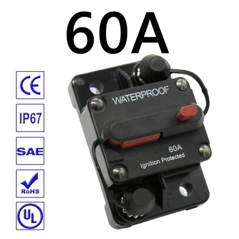 30A 40A 50A 60A 70A 80A 100A 120A 150A 200A 250A 300A AMP Автоматический выключатель Предохранитель Сброс 12-48 В постоянного тока Автомобиль Лодка Авто Водонепроницаемый