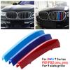 9 Slats Kidney Grill Front Grille Cover Clip Trim Decal Stripe Fit For BMW 7 Series F01 F02 LCI 2014-2015 G11 G12 2016 -