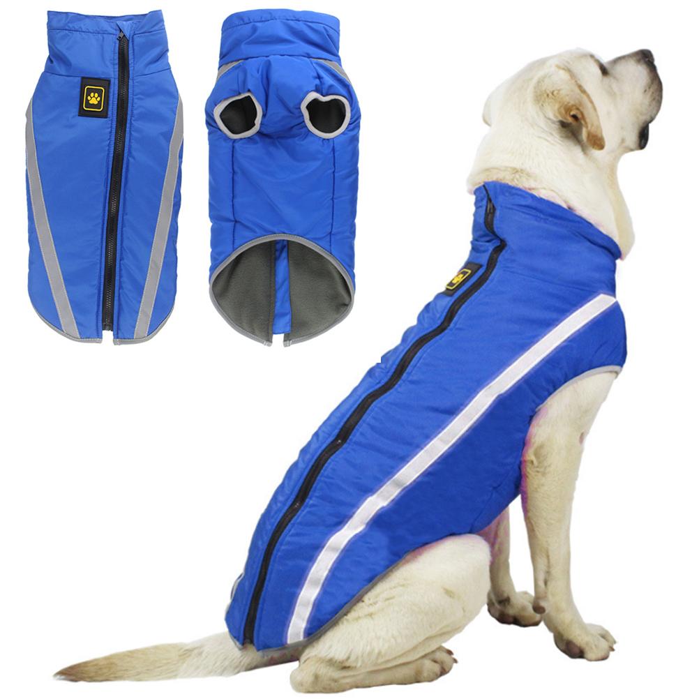 Теплый зимний жилет для собаки, ветрозащитная светоотражающая куртка для щенка, теплая уличная одежда для собаки, жилет для питомца, одежда для собаки