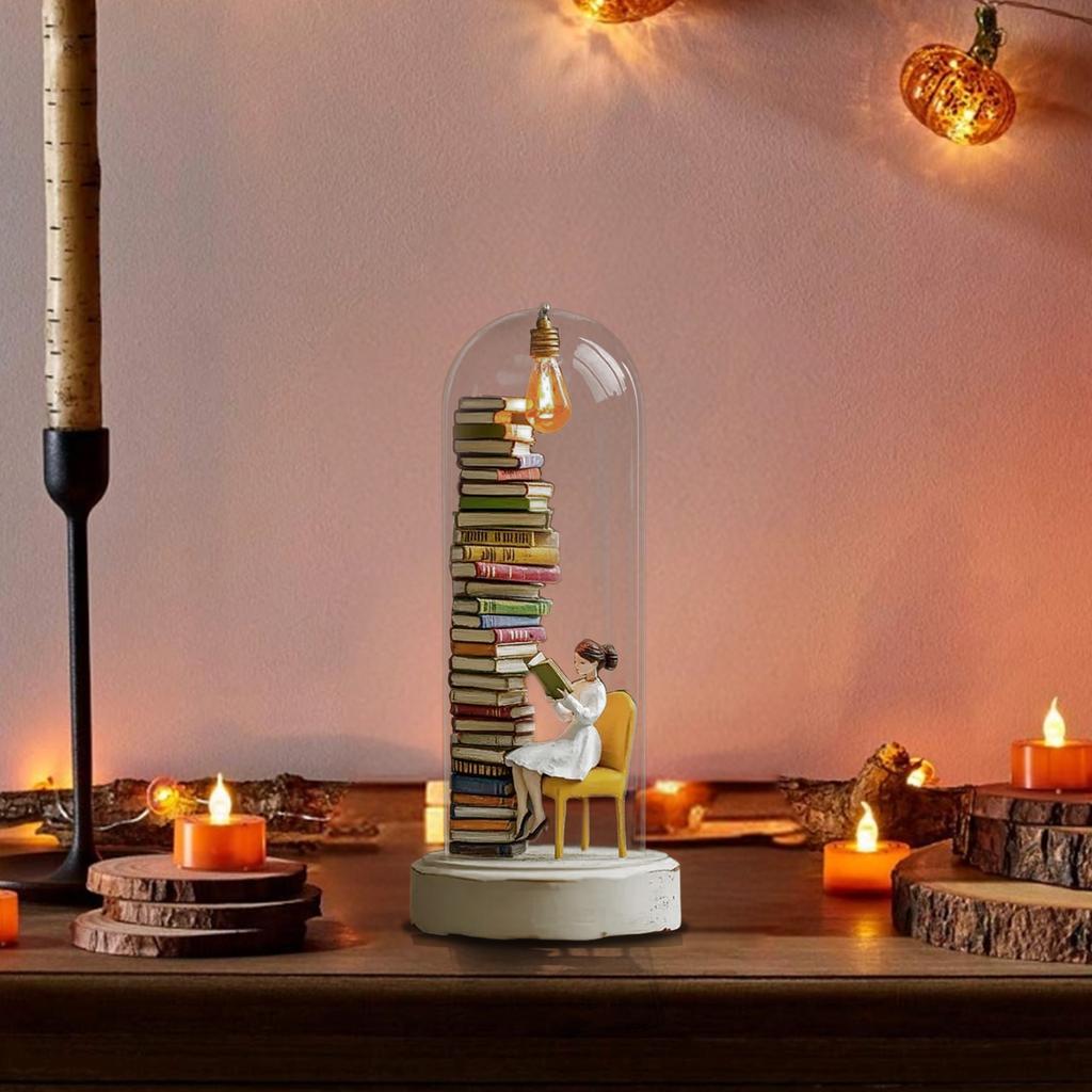 Reader Night Light Eye Book Night Light Stacking Book Light Reading Corner Lighting Glass Ceiling Light With Bulb Bookshelf Light