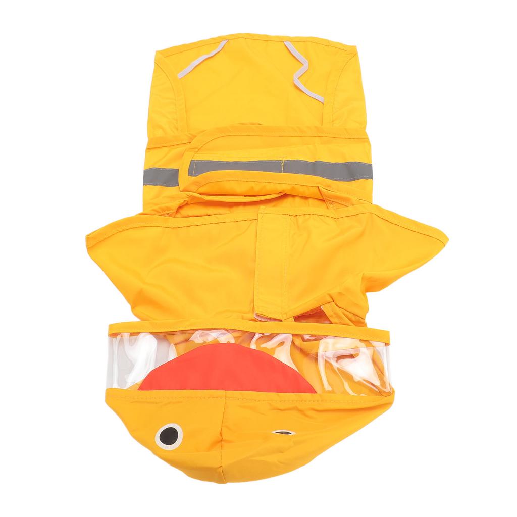 Dog Raincoat Waterproof Transparent PVC Brim Adjustable Hooded Dog Rain Jacket for Pet Outdoor