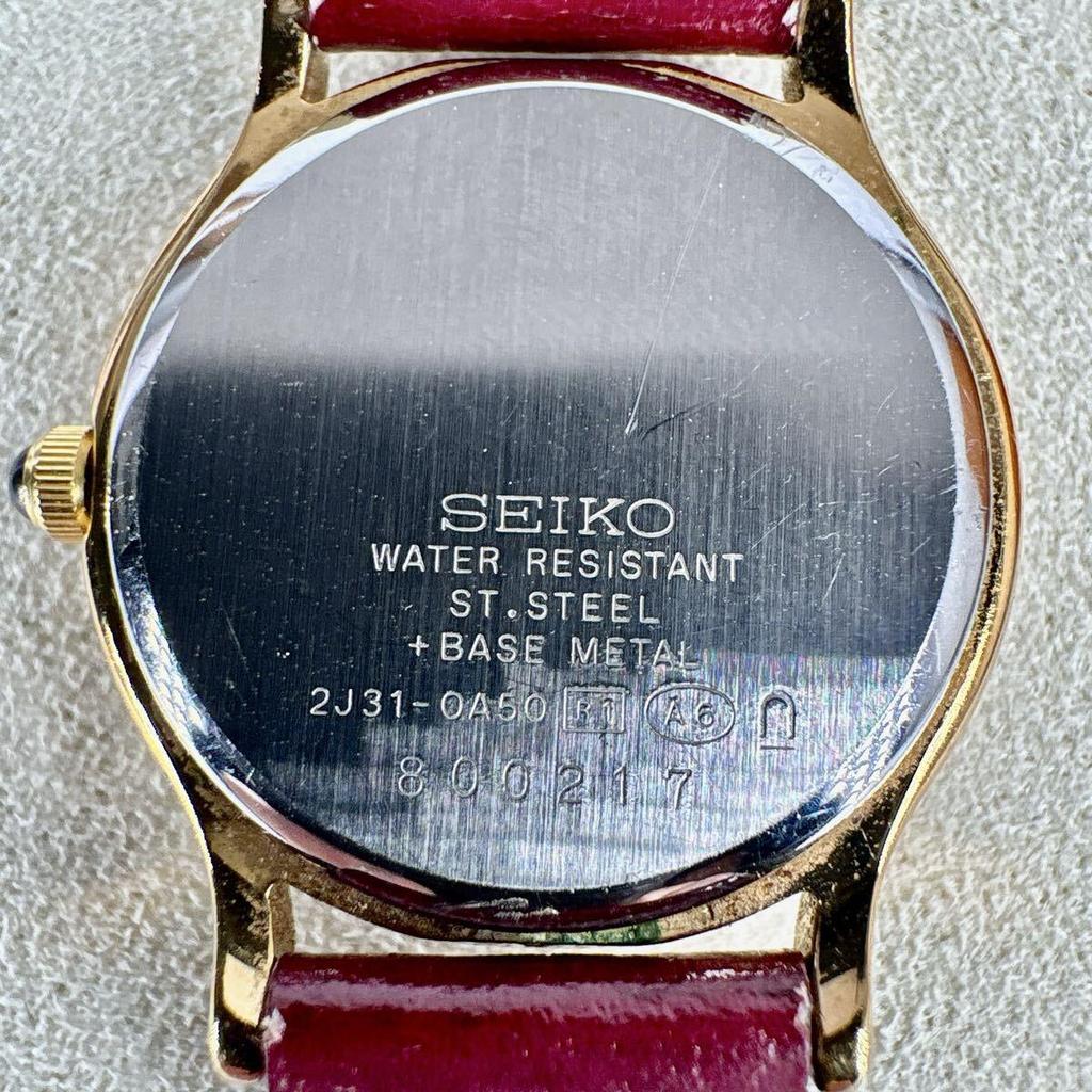 Б/у [Рабочий элемент] SEIKO Exceline 2J31-0A50 Кварцевые Комби Женские Часы Антикварные