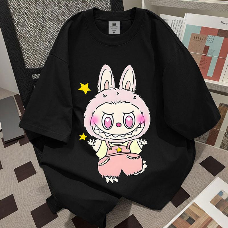 Новая футболка унисекс с принтом LABUBU 2025, повседневный модный топ