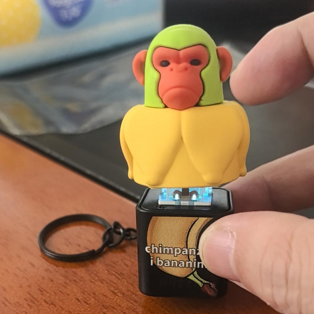 Tung Tung Sahur Keychain Toy with Buttons Make Sounds Pendant Stick Decompression Button Sound Funny toy