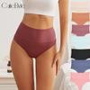 High Waist G-string for Women Solid Color Panties Breathable Thong Antibacterial Briefs Stretch Underwear