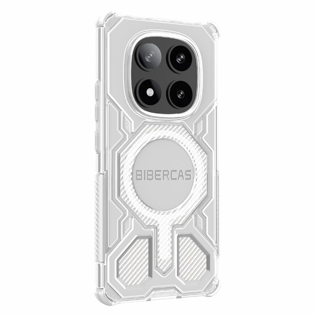 BIBERCAS J-16 Transparent Series For Xiaomi Redmi Note 14 Pro 5G Case Compatible with MagSafe TPU+PC Phone Cover