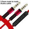 Volume control Gold-plated Plug With Mic Speaker Line Audio Cable Car Aux Cord Aux Cable Audio Wire