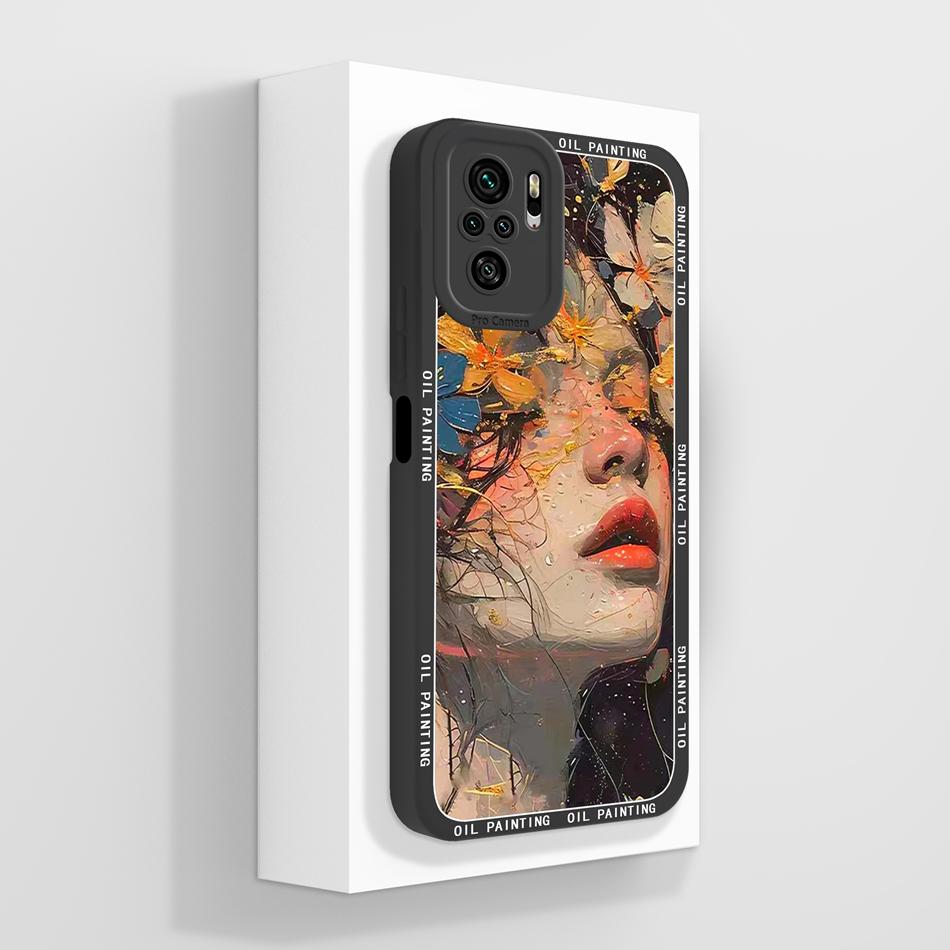 Чехол для Redmi Note 10 10T 10S Фантазийный Цвет Цветов Чехол для Телефона Для Xiaomi Redmi Note10 4G 5G Мягкие Жидкий Силикон Задние Крышки