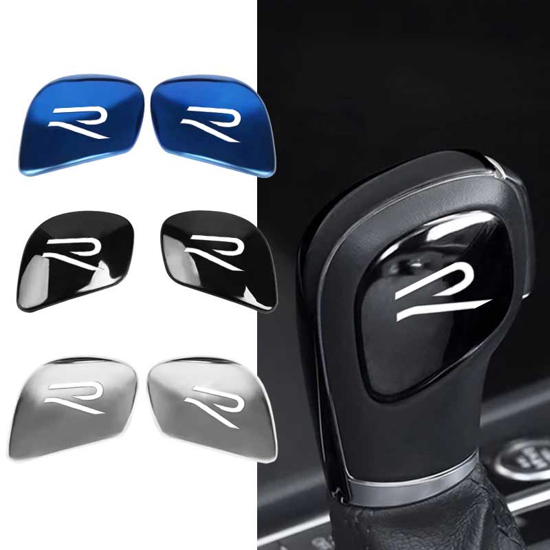 1 Pair Car Gear Shift Knob Head Emblem Sticker for Volkswagen VW Rline GTI Polo CC Golf Bora Tiguan Passat Scirocco Accessories ol.056