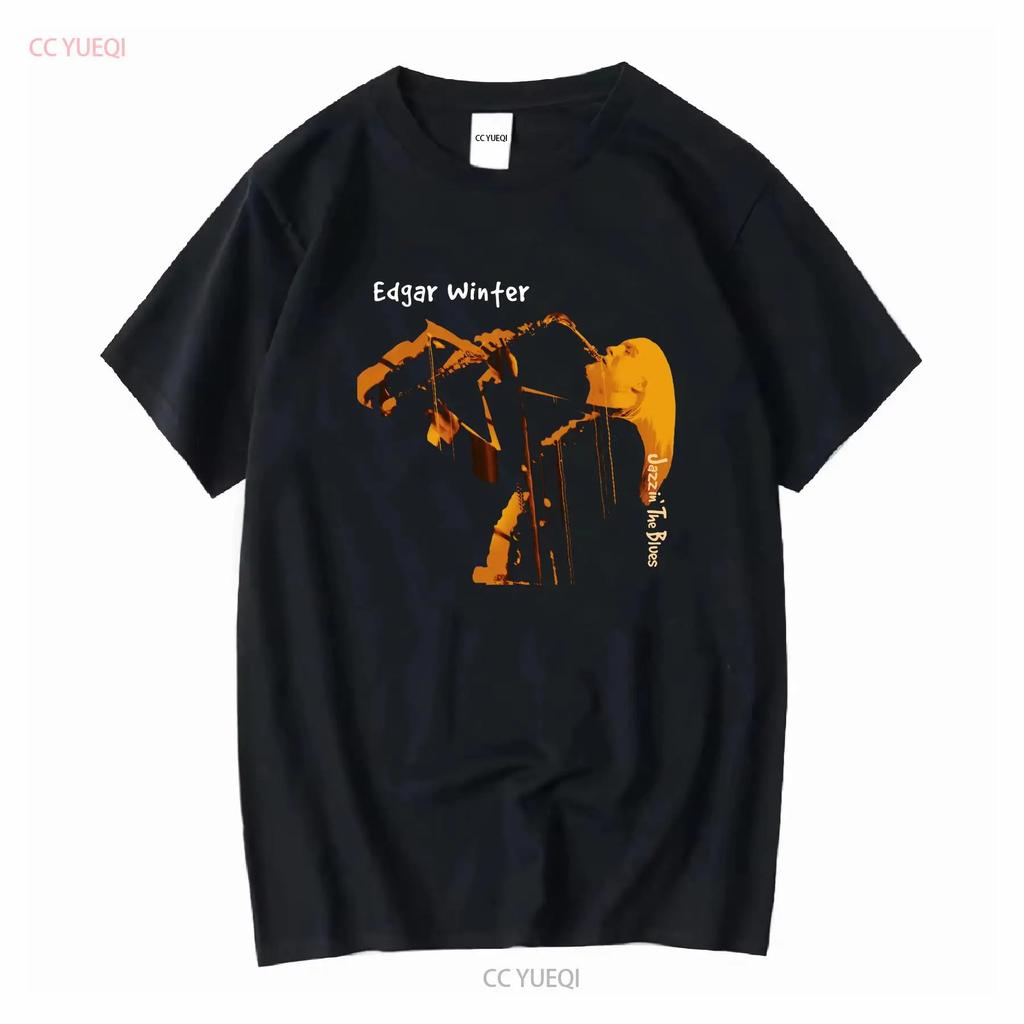 Cotton T shirt Jazzin the Blues Edgar Winter Music Ringo Starr vintage Washed Soft designer clothes Unisex Stylish Breathable