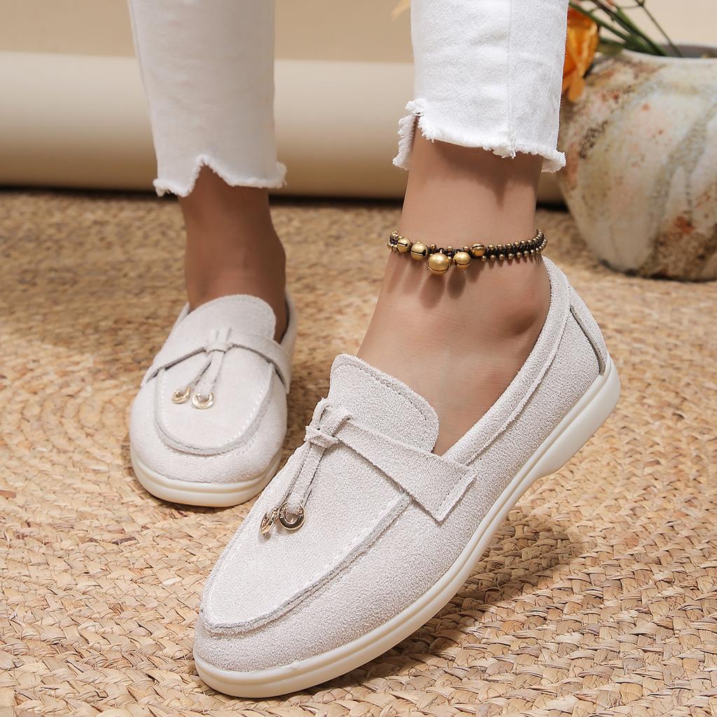 Новые женские мокасины Slip On женские туфли на плоской подошве брендовые весенне-осенние повседневные туфли на плоской подошве кожаные кашемировые туфли-лодочки большого размера 43