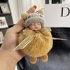 Cute Rex Rabbit Hair Sleeping Doll Car Key Chain Pendant Net Red Plush Doll Bag Fur Pendant