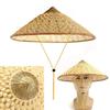 Peigu Oriental Vietnamese Chinese Asian Straw Cone Shaped Fishing Sun Rice Bamboo Hat