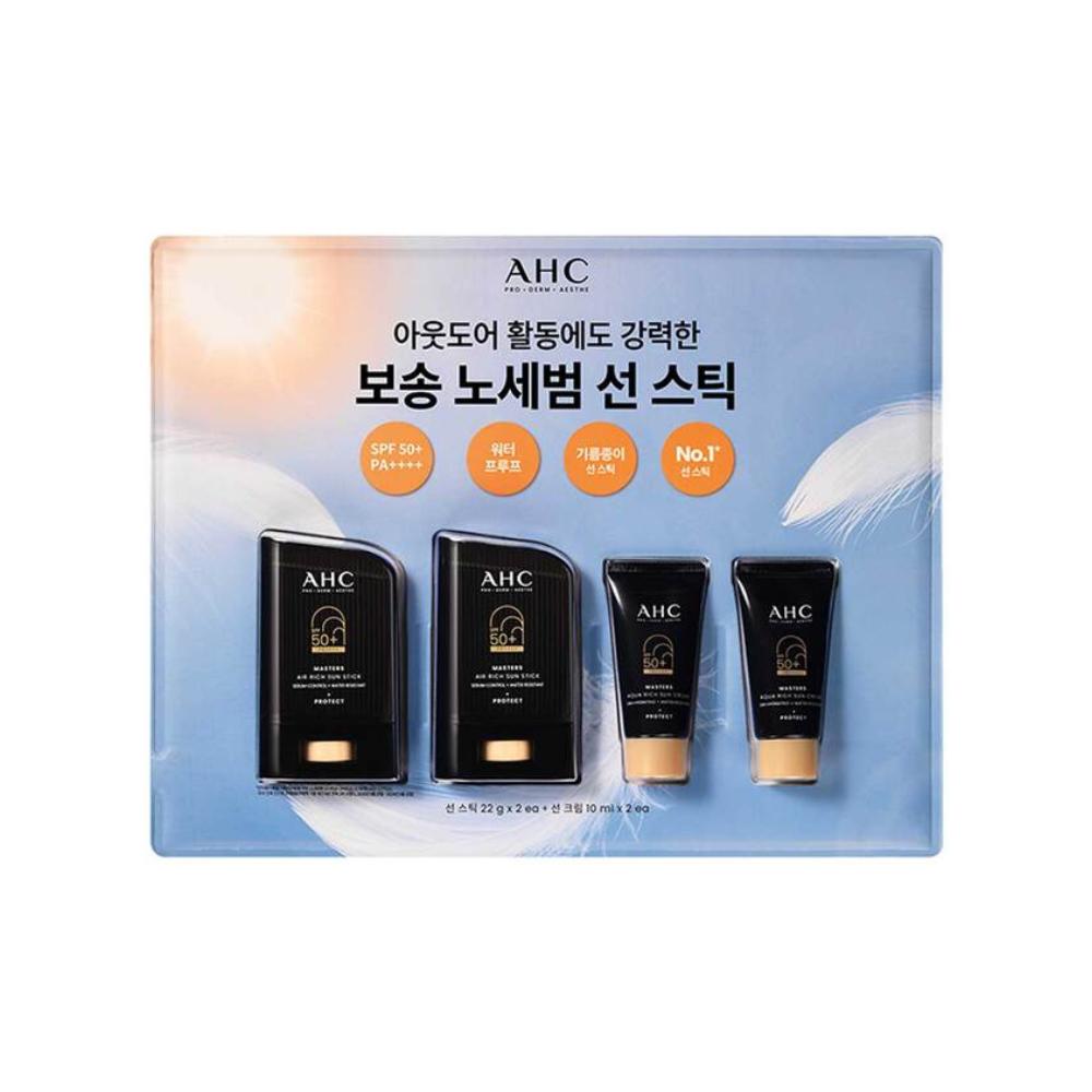 AHC Мастерс Эйр Рич Солнечный стик 22г x 2 шт. + Солнцезащитный крем 10г x 2 шт. (64g) / 2,25 унции