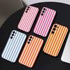 Чехол для телефона с полосатым color-blocking узором, силиконовый, мягкий, для Samsung S25, S24, S21, S22, S23, S30, Ultra, S20, Plus, Fe, Lite